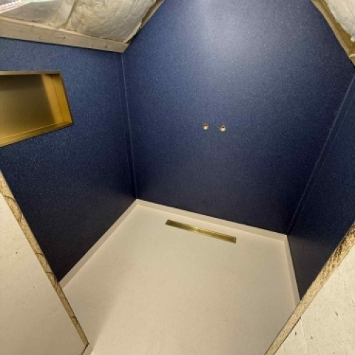 Vinyl badeværelse montering