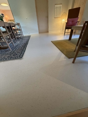 Linoleum montering i privat hus